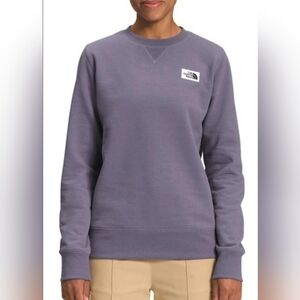 The North Face Heritage Patch Crewneck Sweatshirt In Lunar Slate Woman’s Size 2X